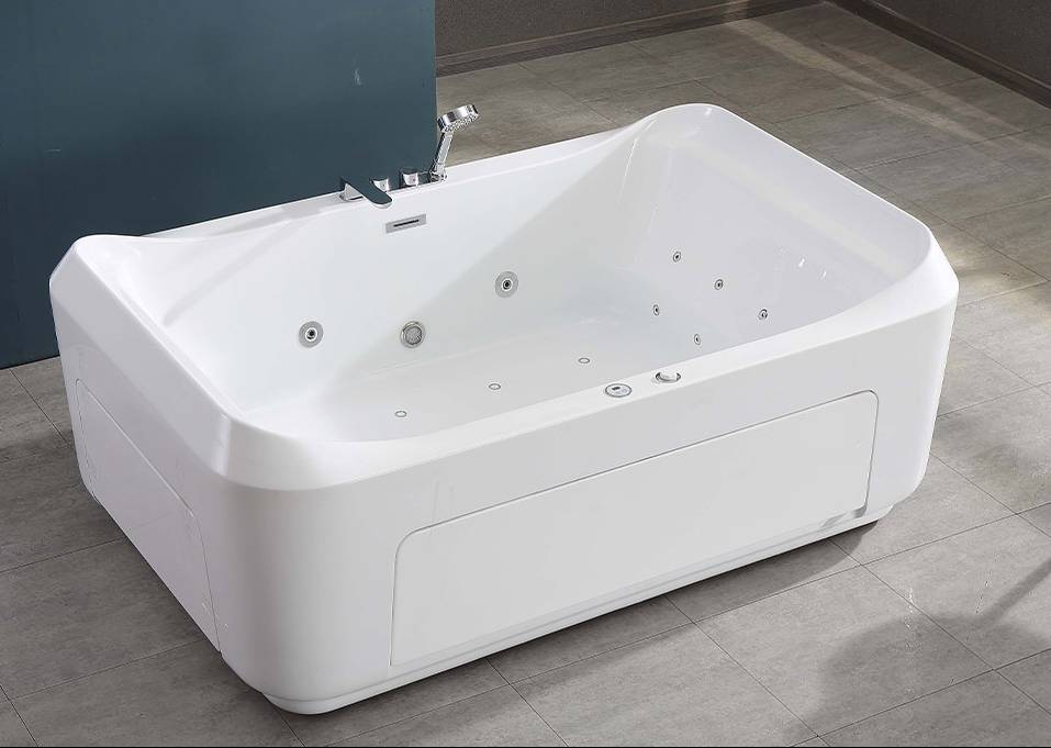 Corner Double-Person Acrylic Whirlpool Massage Bathtub